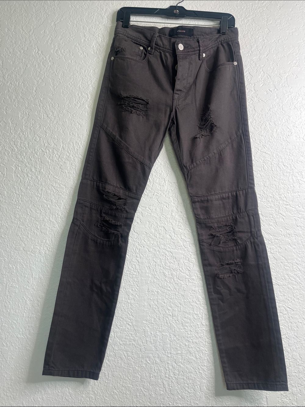 NWT Stampd Brown Distressed Jeans Size 28